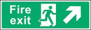 Fire Exit Sign: Forward, Right Arrow Sign | Elevate Signs