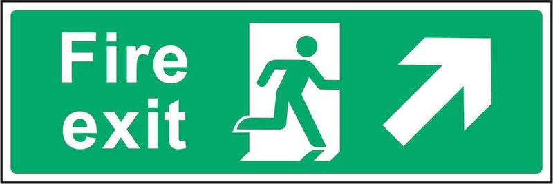 Fire Exit Sign: Forward, Right Arrow Sign | Elevate Signs
