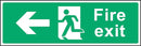 Fire Exit Sign: Left Arrow | Elevate Signs