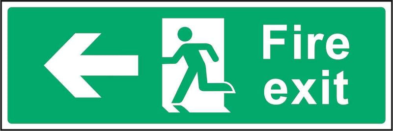 Fire Exit Sign: Left Arrow | Elevate Signs