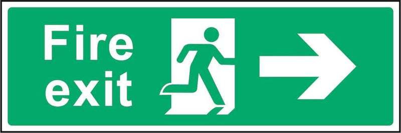 Fire Exit Sign: Right Arrow | Elevate Signs