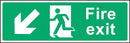 Fire Exit Sign: Backward, Left Arrow | Elevate Signs