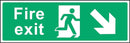 Fire Exit Sign: Backward, Right Arrow | Elevate Signs