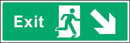 Exit Sign: Backward, Right Arrow | Elevate Signs