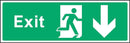 Exit Sign: Backward Arrow | Elevate Signs