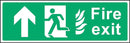 Fire Exit Sign: Forward Arrow (Flames) | Elevate Signs
