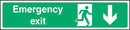 Emergency Exit Sign: Backward Arrow | Elevate Signs