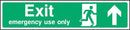 Emergency Use Only Exit Sign: Forward Arrow | Elevate Signs