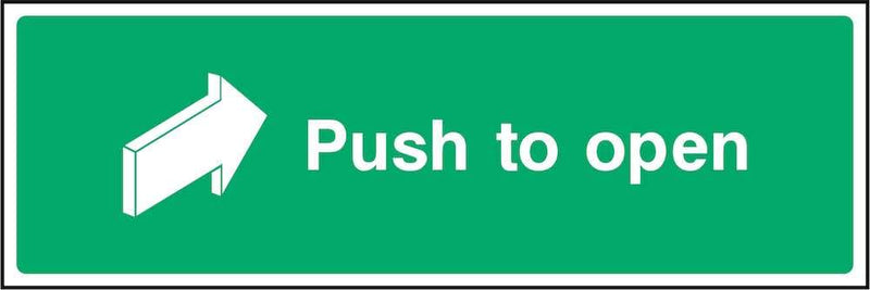 Fire Door Sign: Push to Open | Elevate Signs