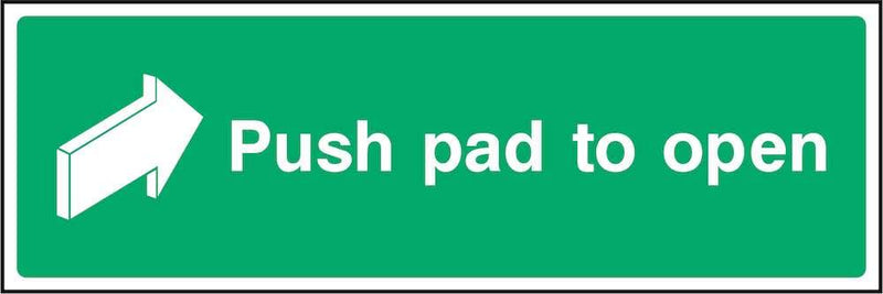 Fire Door Sign: Push Pad to Open | Elevate Signs