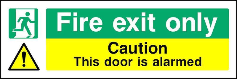 Fire Exit Only: Door Is Alarmed Sign | Elevate Signs