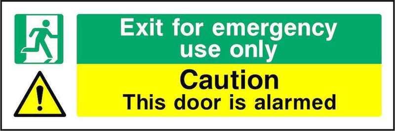 Exit For Emergency Use Only: Door Is Alarmed Sign | Elevate Signs
