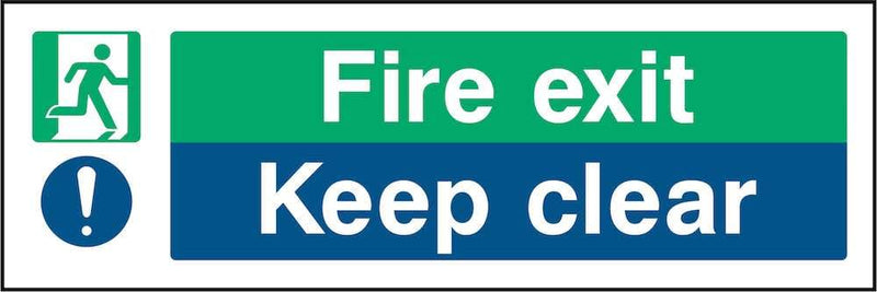 Fire Exit: Keep Clear Sign | Elevate Signs