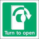 Fire Door Sign: Turn Right To Open | Elevate Signs