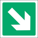 Emergency Escape Direction Sign: Angled, Right Arrow | Elevate Signs