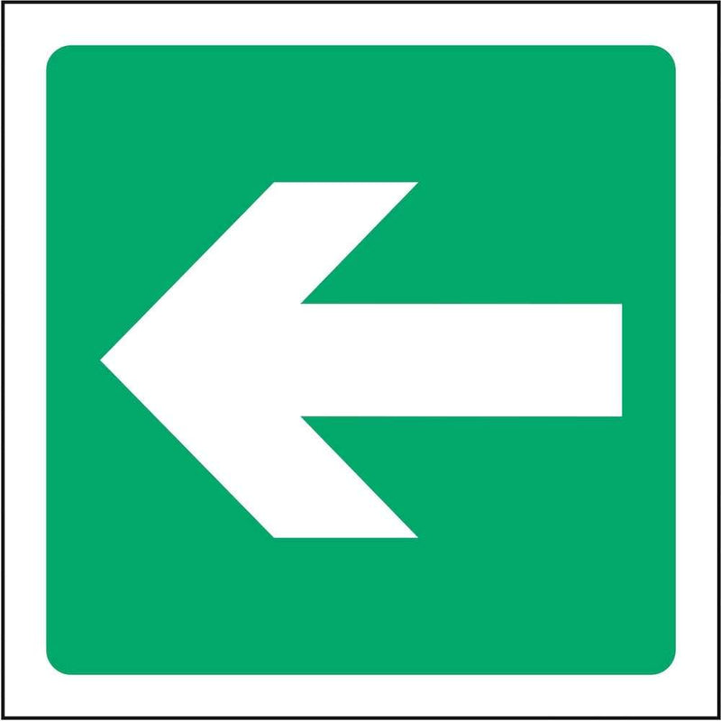 Emergency Escape Direction Sign: Left Arrow | Elevate Signs