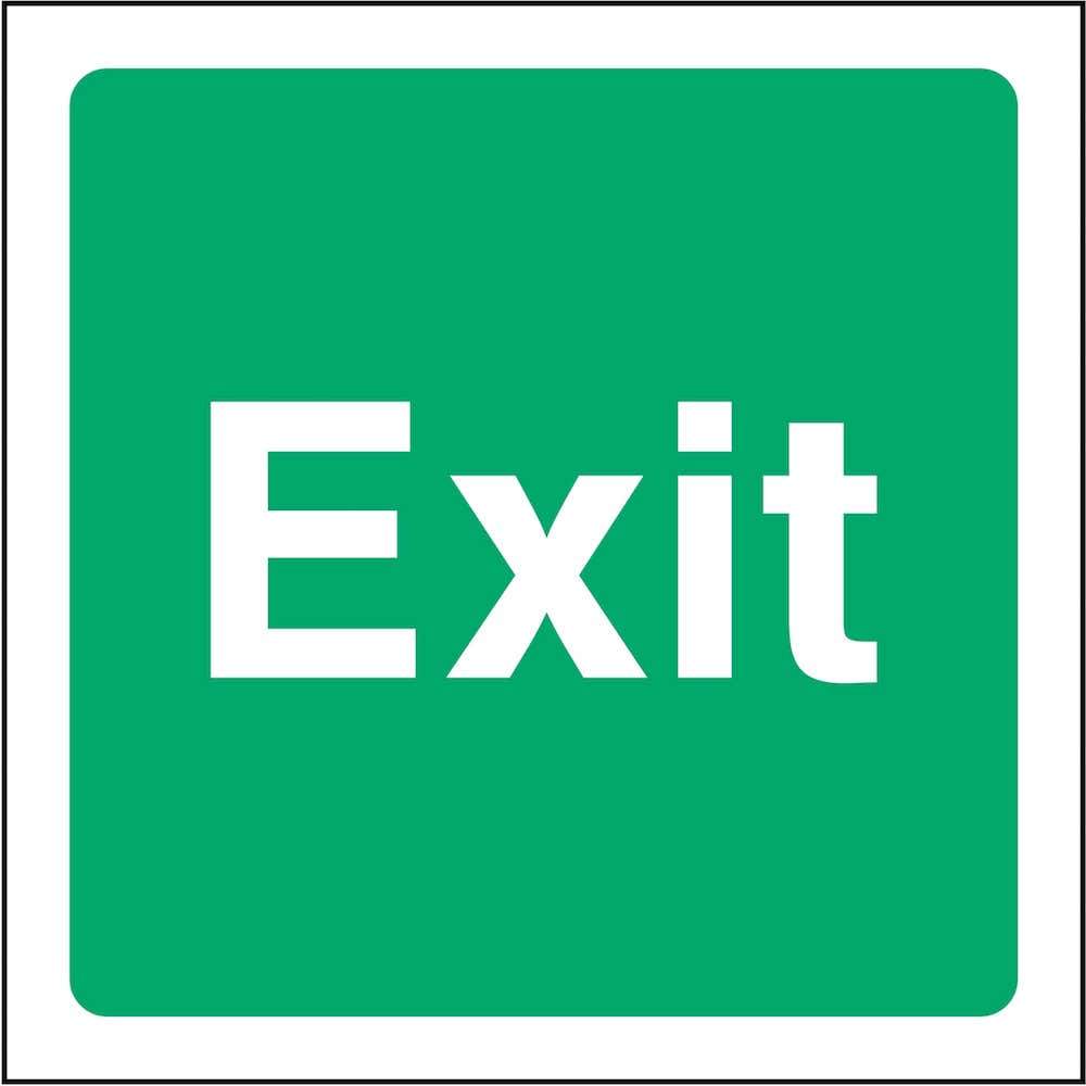 Square Emergency Exit Sign | GQ Signs Ltd