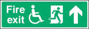 Disability Fire Exit Sign: Forward Arrow