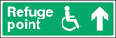 Disability Refuge Point Sign: Forward Arrow | Elevate Signs