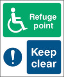 Disability Refuge Point Sign: Keep Clear | Elevate Signs