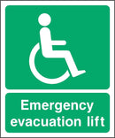 Emergency Evacuation Lift Sign | Elevate Signs