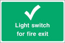 Fire Exit Light Switch Sign | Elevate Signs