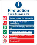 Fire Action Notice Sign: Six Points | Elevate Signs