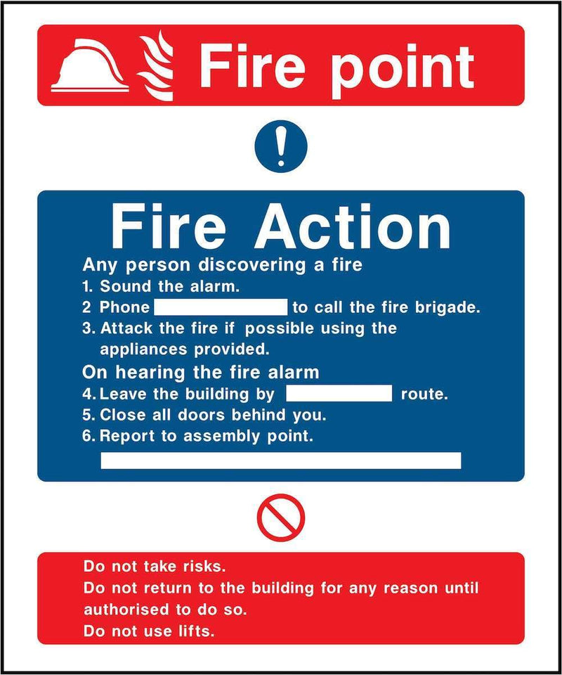Fire Action Notice Sign: For Fire Points | Elevate Signs