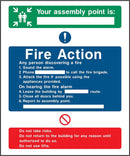 Fire Action Notice Sign: Assembly Point Information | Elevate Signs