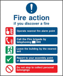 Fire Action Notice Sign: Five Points | Elevate Signs