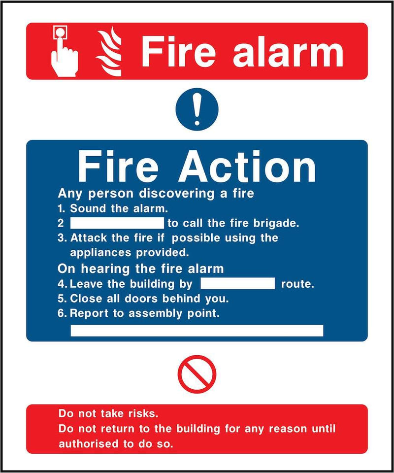 Fire Action Notice Sign: For Fire Alarms | Elevate Signs