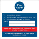 Simple Fire Action Notice Sign: Four Points