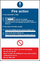 Fire Action Notice Sign: Six Points | Elevate Signs