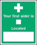 First Aider Sign: Editable Location | Elevate Signs