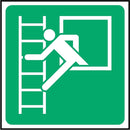 Emergency Window Sign: With Escape Ladder | Elevate Signs