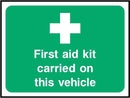 First Aid Sign: Kit Carried on Vehicle | Elevate Signs