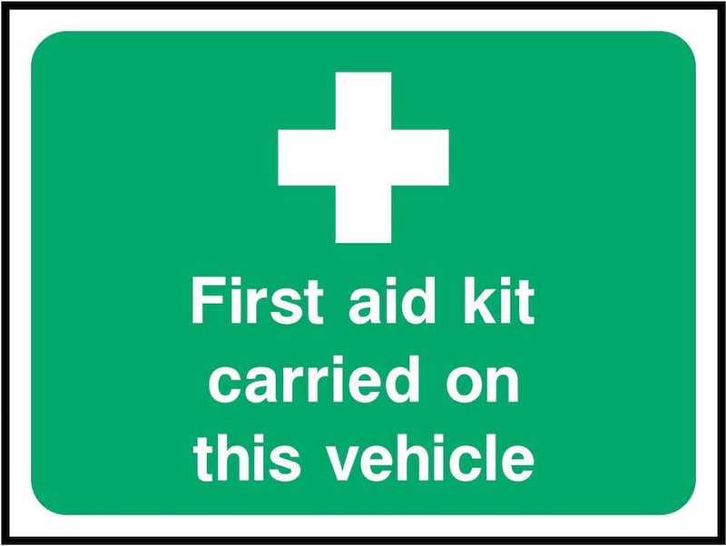 First Aid Sign: Kit Carried on Vehicle | Elevate Signs