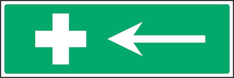 First Aid Direction Sign: Left Arrow | Elevate Signs