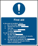 First Aid Action Sign: In Event of Accident | Elevate Signs