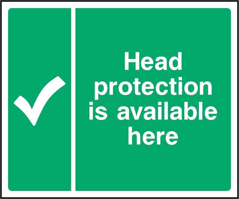 First Aid Sign: Head Protection Available | Elevate Signs