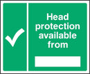 First Aid Sign: Editable Head Protection Location | Elevate Signs