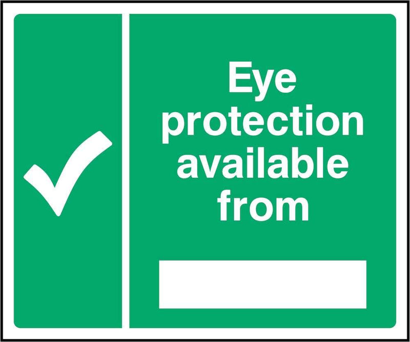 First Aid Sign: Editable Eye Protection Location | Elevate Signs