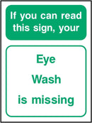 First Aid Sign: Eye Wash Missing | Elevate Signs