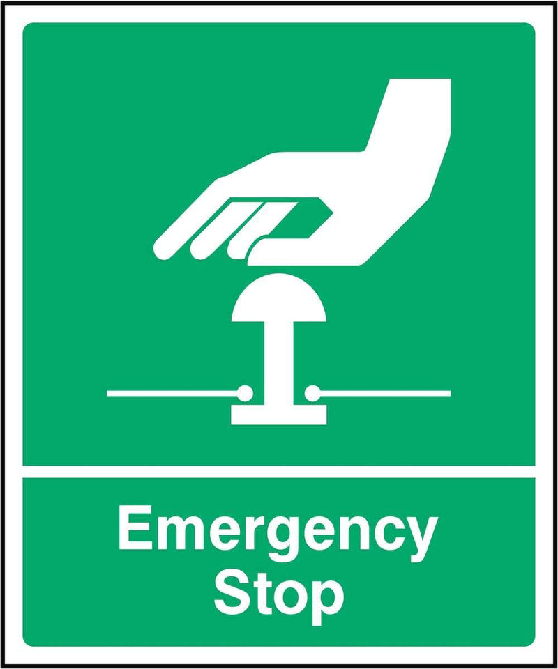 Green Emergency Stop Sign | GQ Signs Ltd