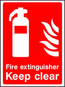 Fire Extinguisher, Keep Clear Sign | Elevate Signs