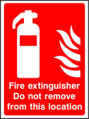 Fire Extinguisher Sign: Do Not Remove | Elevate Signs