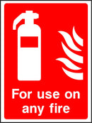 Fire Extinguisher Sign: For Use on Any Fire | Elevate Signs