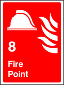 Numbered Fire Point Sign
