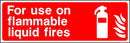 Fire Extinguisher Sign: Flammable Liquid Fires | Elevate Signs