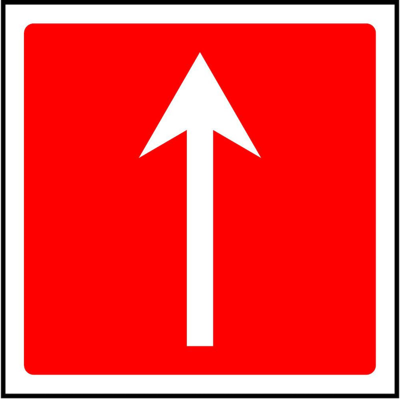 Fire Escape Direction Sign: Forward Arrow | Elevate Signs